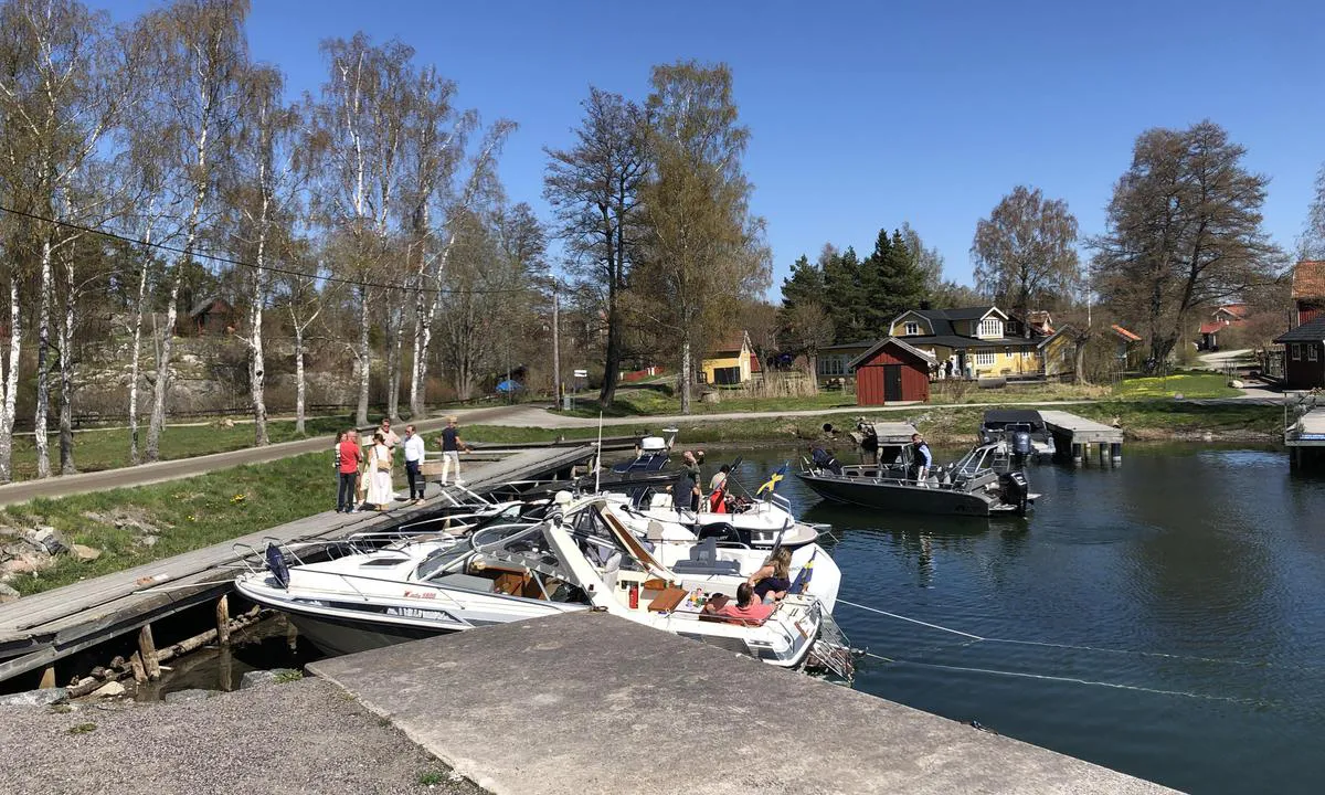 Pier B in Kyrkviken in Möja.