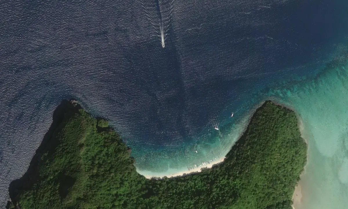 Flyfoto av Monkey Beach