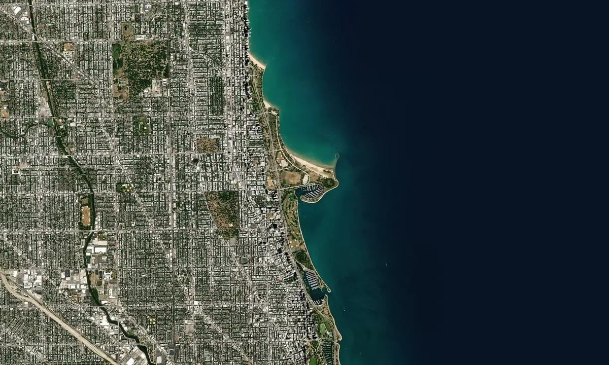 Flyfoto av Montrose Harbor