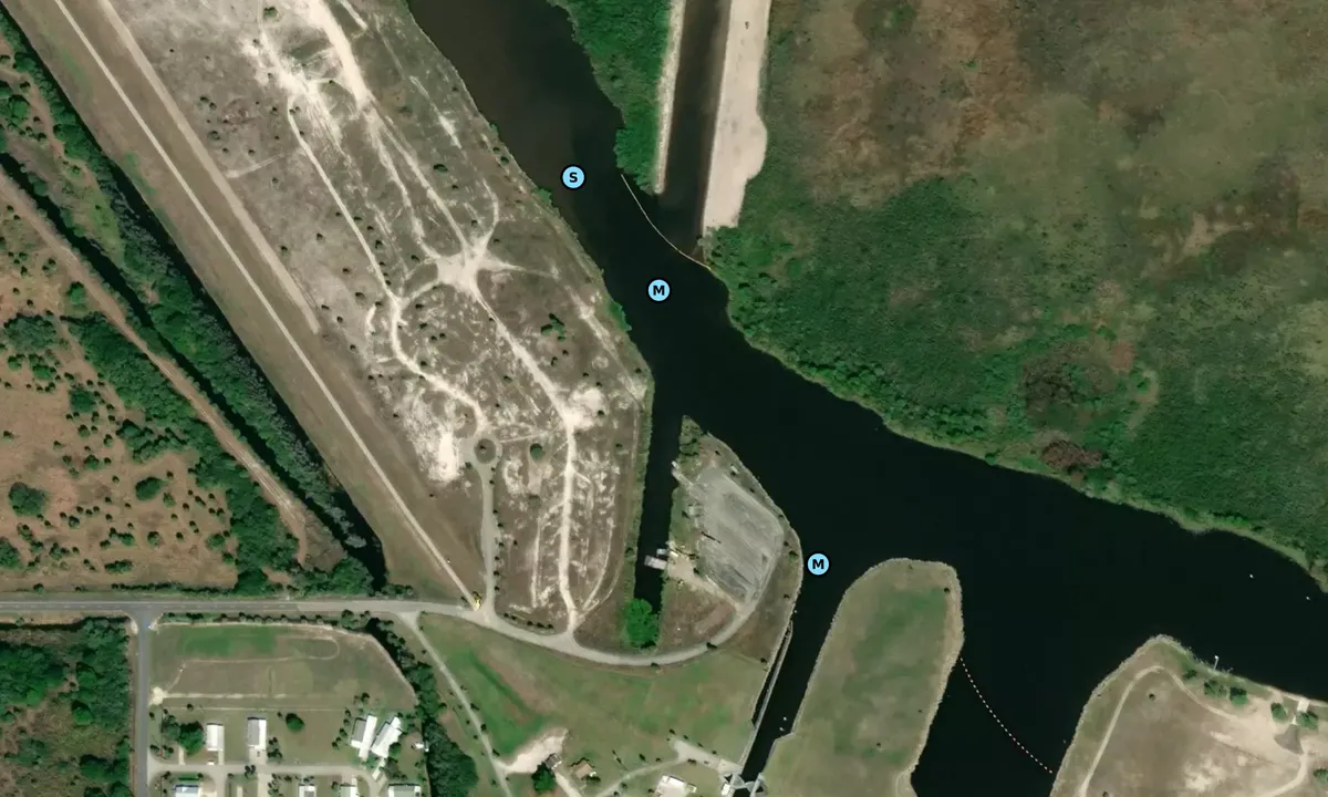 Satelite image of Moore Haven Lakeside Campground