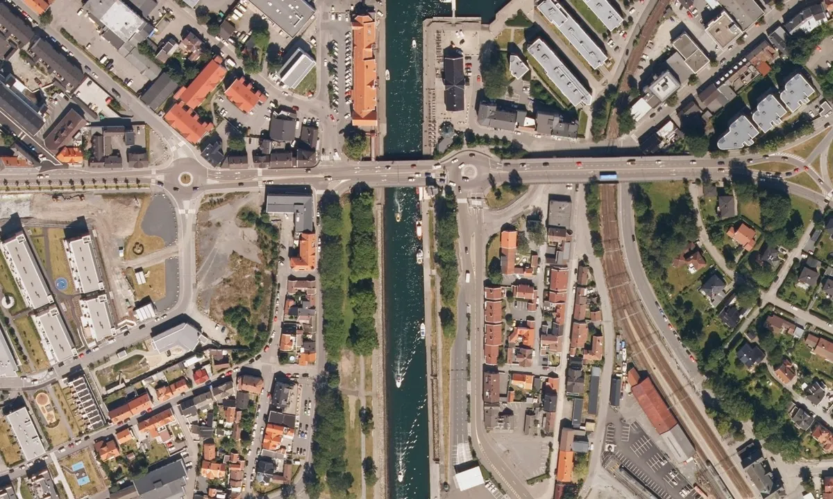 Flyfoto av Moss Gjestehavn