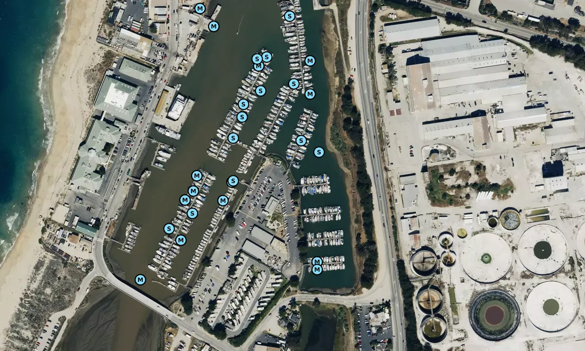 Satelite image of Moss Landing Harbor District - Monterey