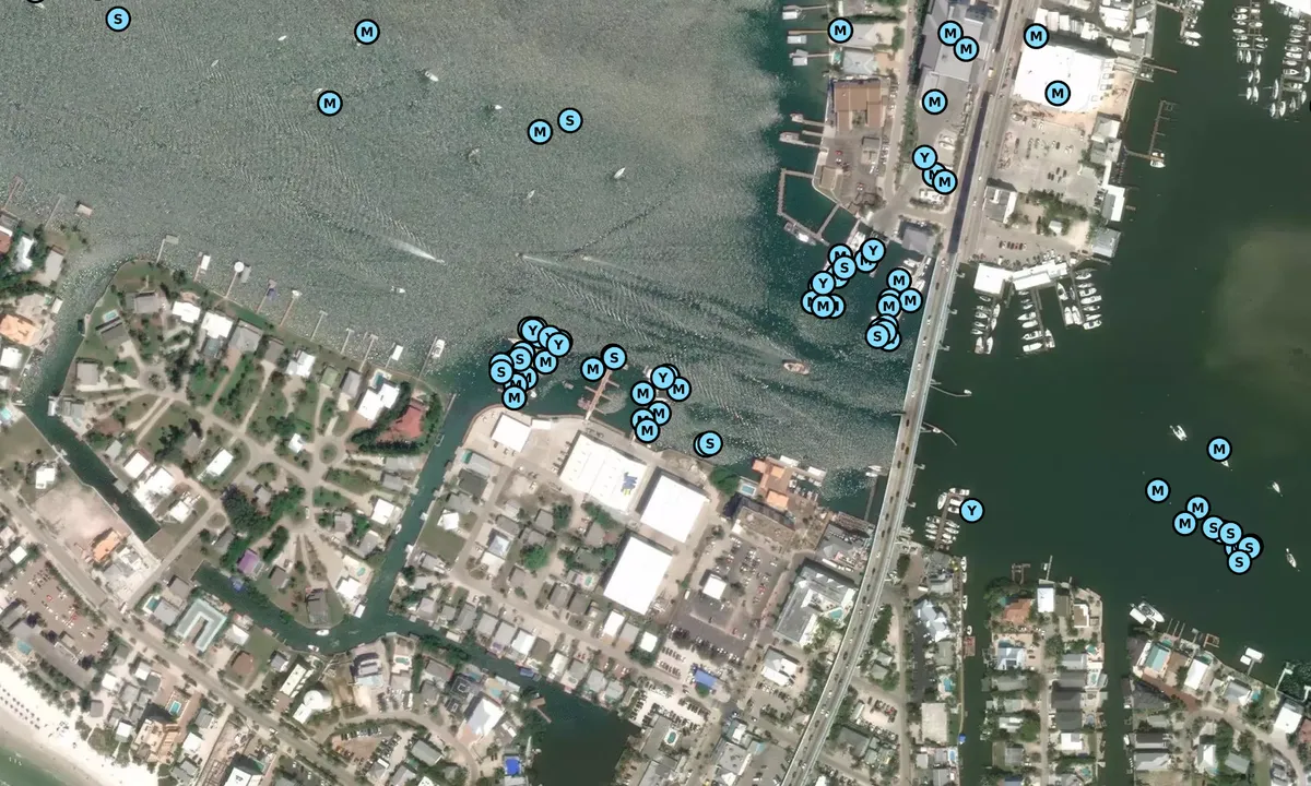 Satelite image of Moss Marina - Fort Myers Beach
