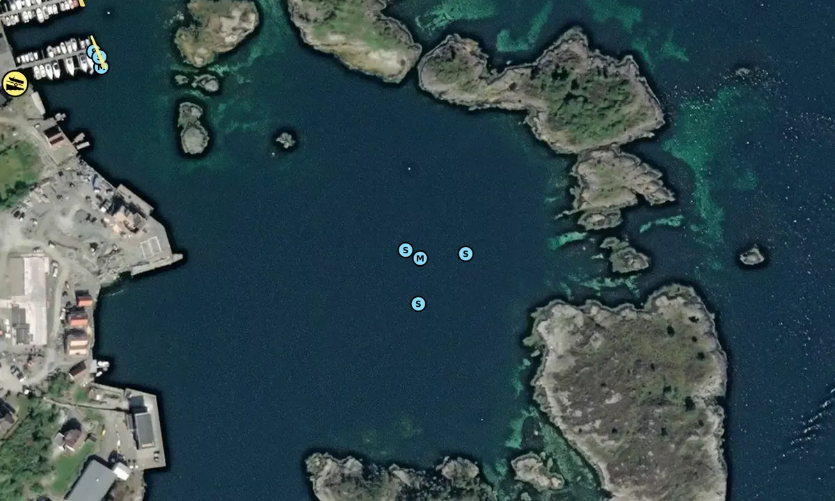 Satelite image of Moster hamn ankringsplass