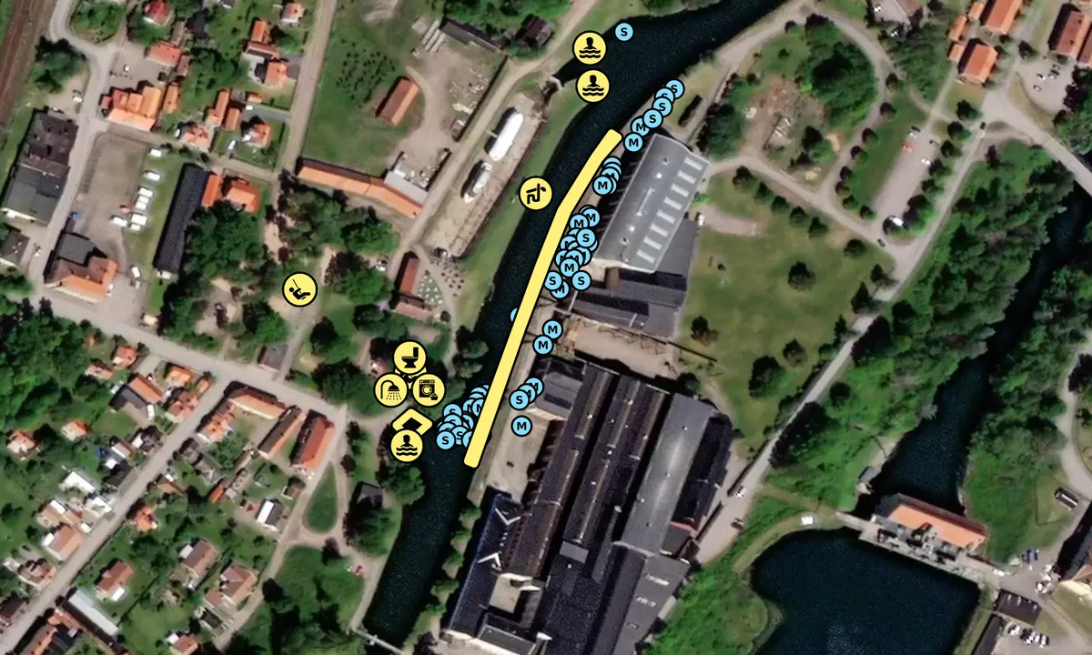 Satelite image of Motala mekaniska verkstad