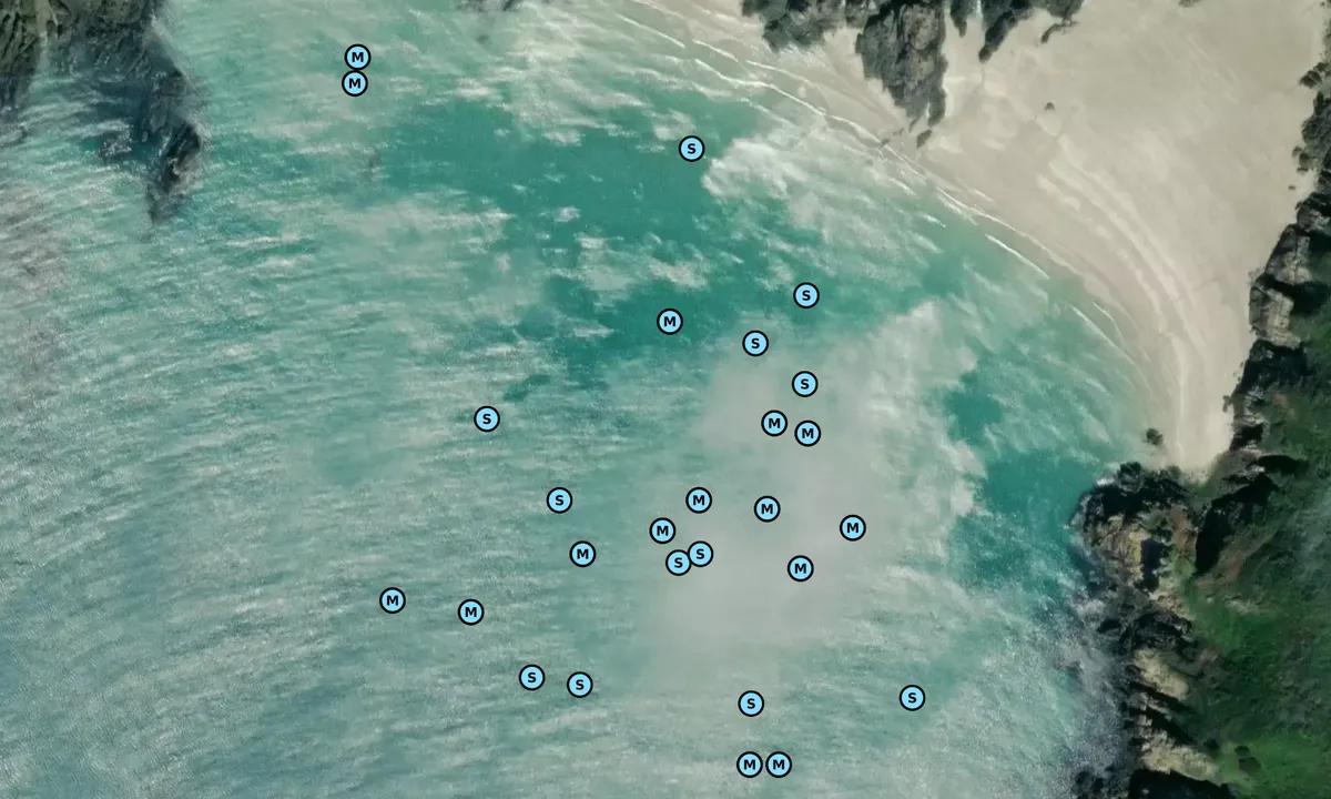 Satelite image of Moulin Huet Bay