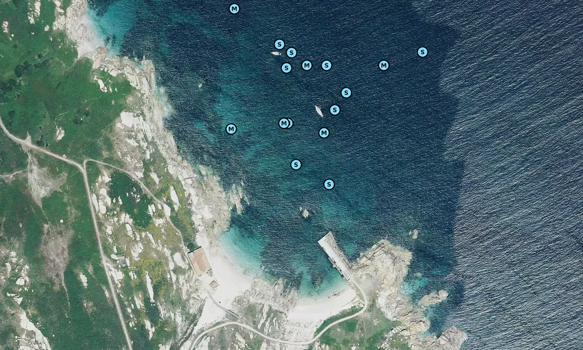 Satelite image of Muelle de Sálvora