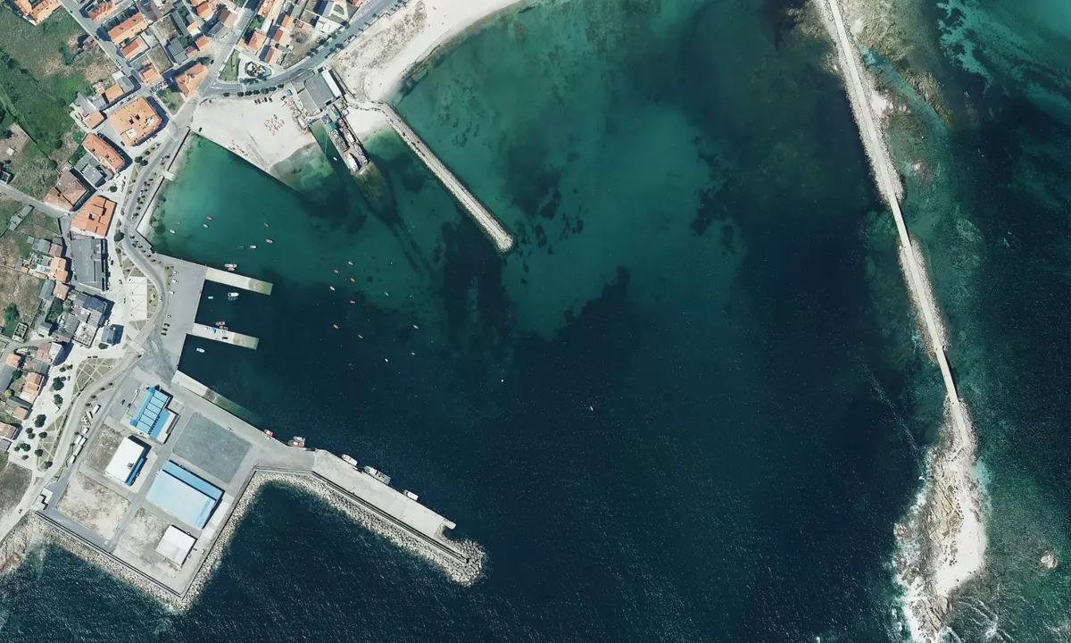 Flyfoto av Muelle pesquero Aguiño