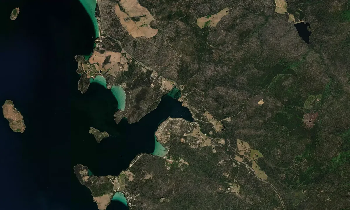 Flyfoto av Murdunna Bay
