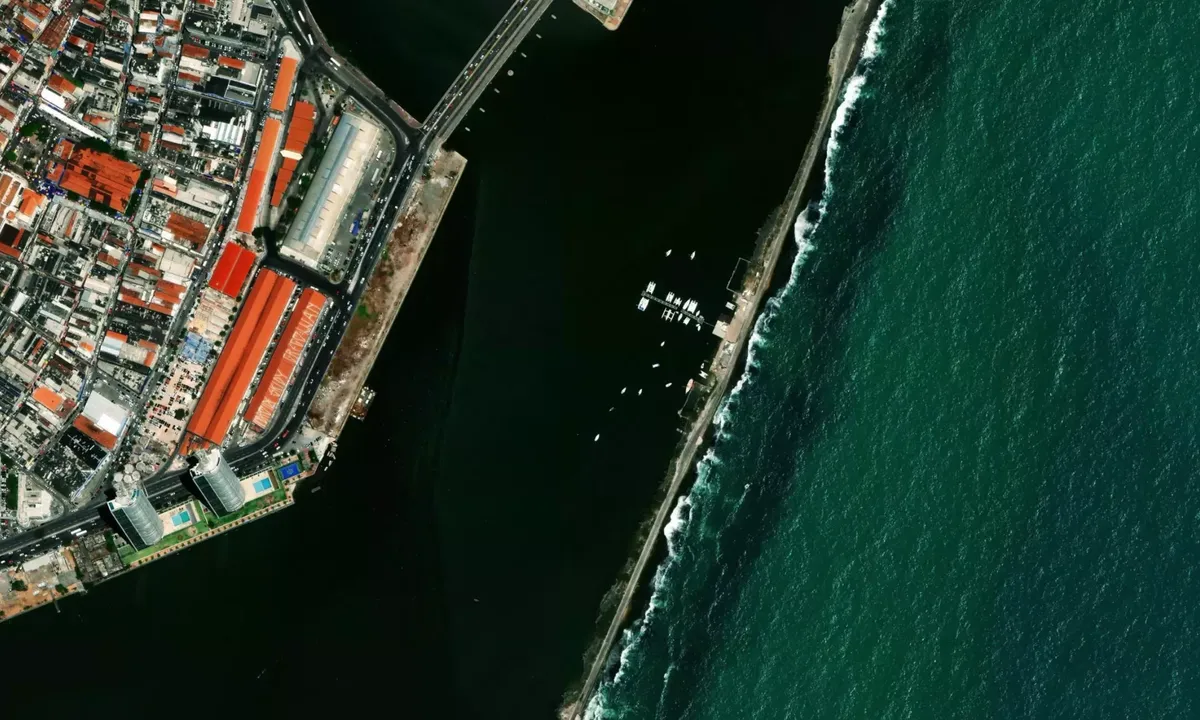 Flyfoto av Muro de Pedras do Porto do Recife