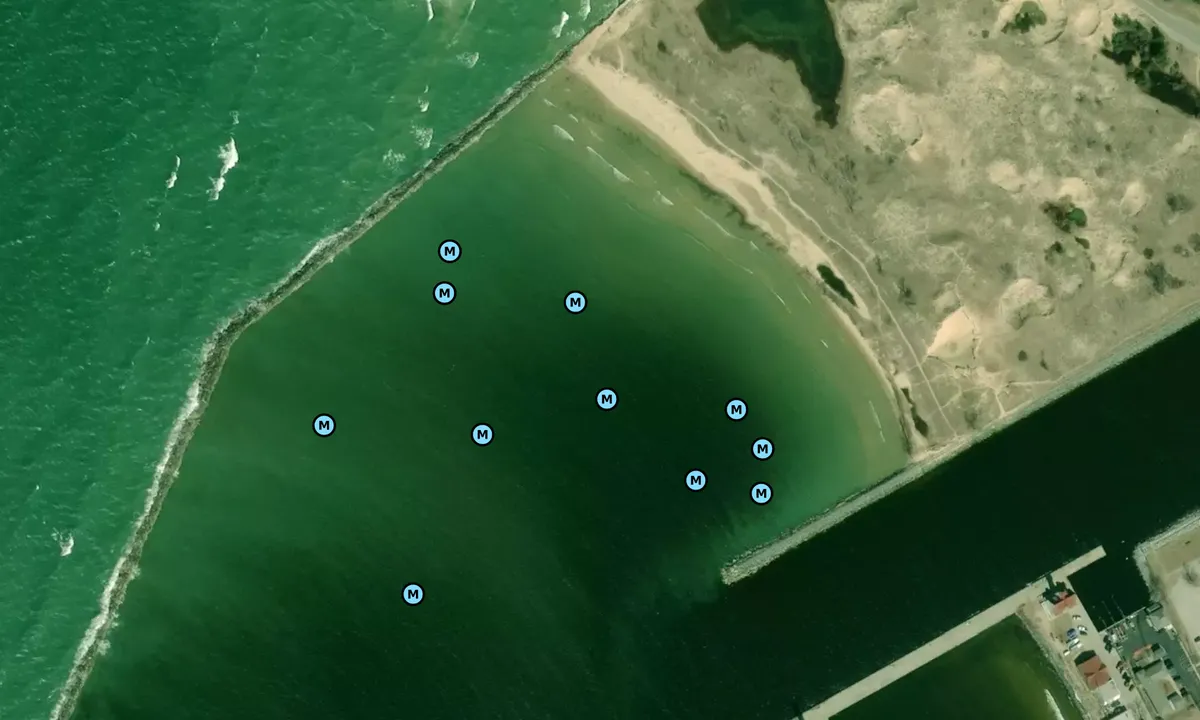 Satelite image of Muskegon Stilling Basin