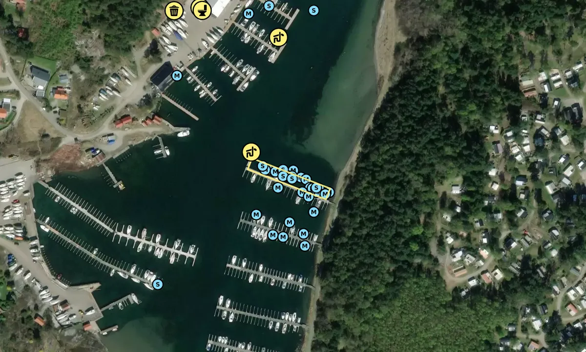 Satelite image of Myggenäs Båtförening