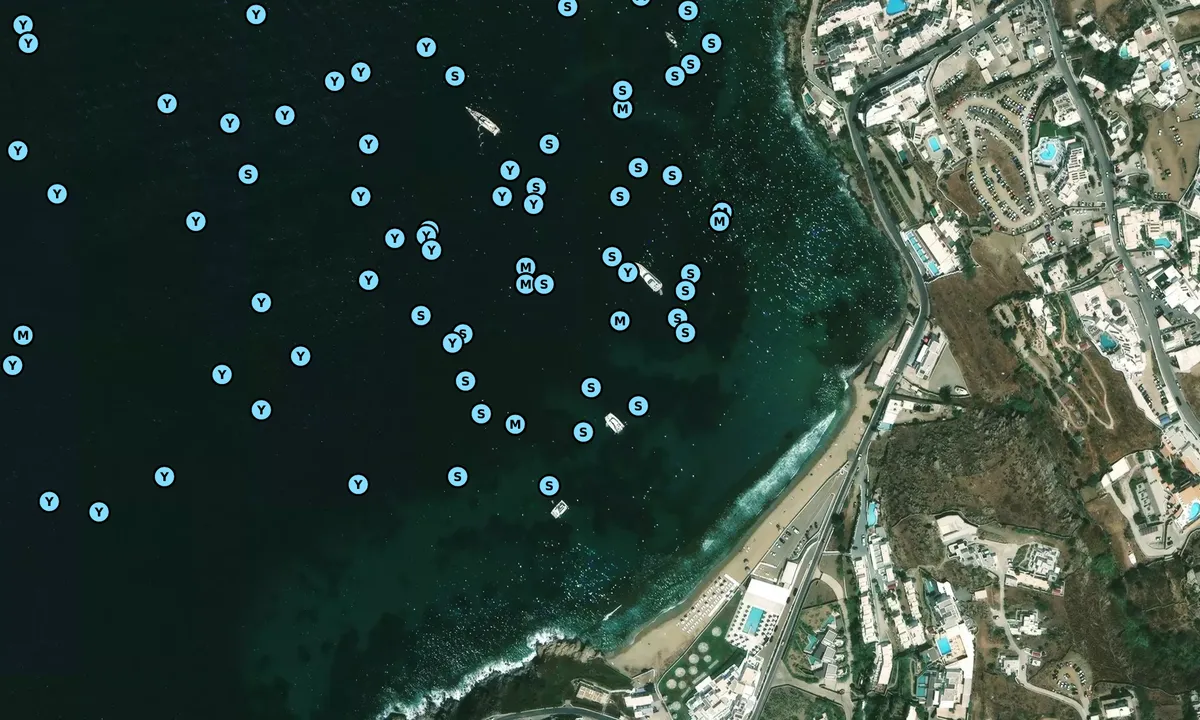 Satelite image of Mykanos Anchorage