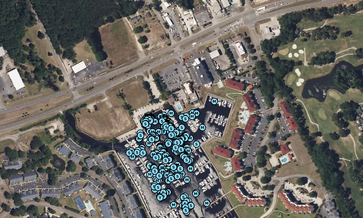 Satelite image of Myrtle Beach Yacht Club