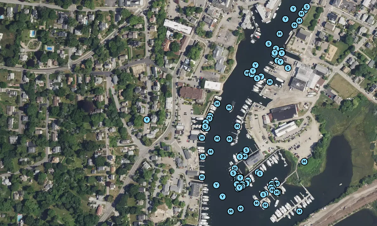Satelite image of Mystic Downtown Marina - Stonington