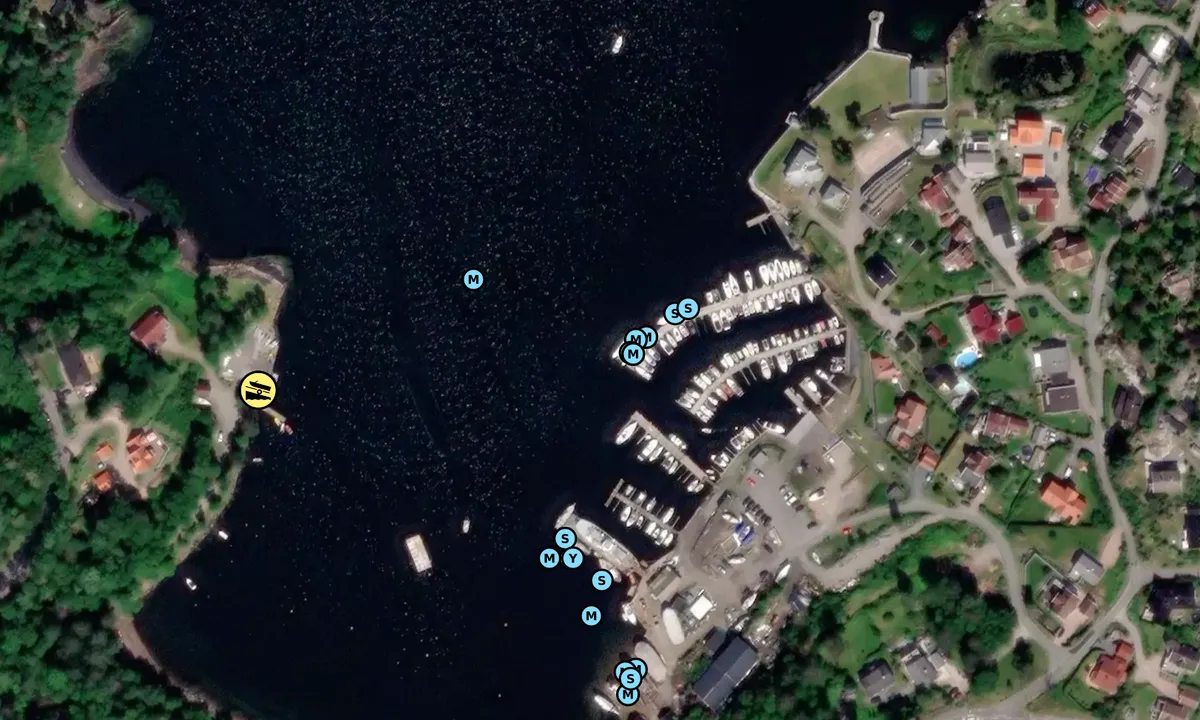 Satelite image of Nærsnes Båtforening