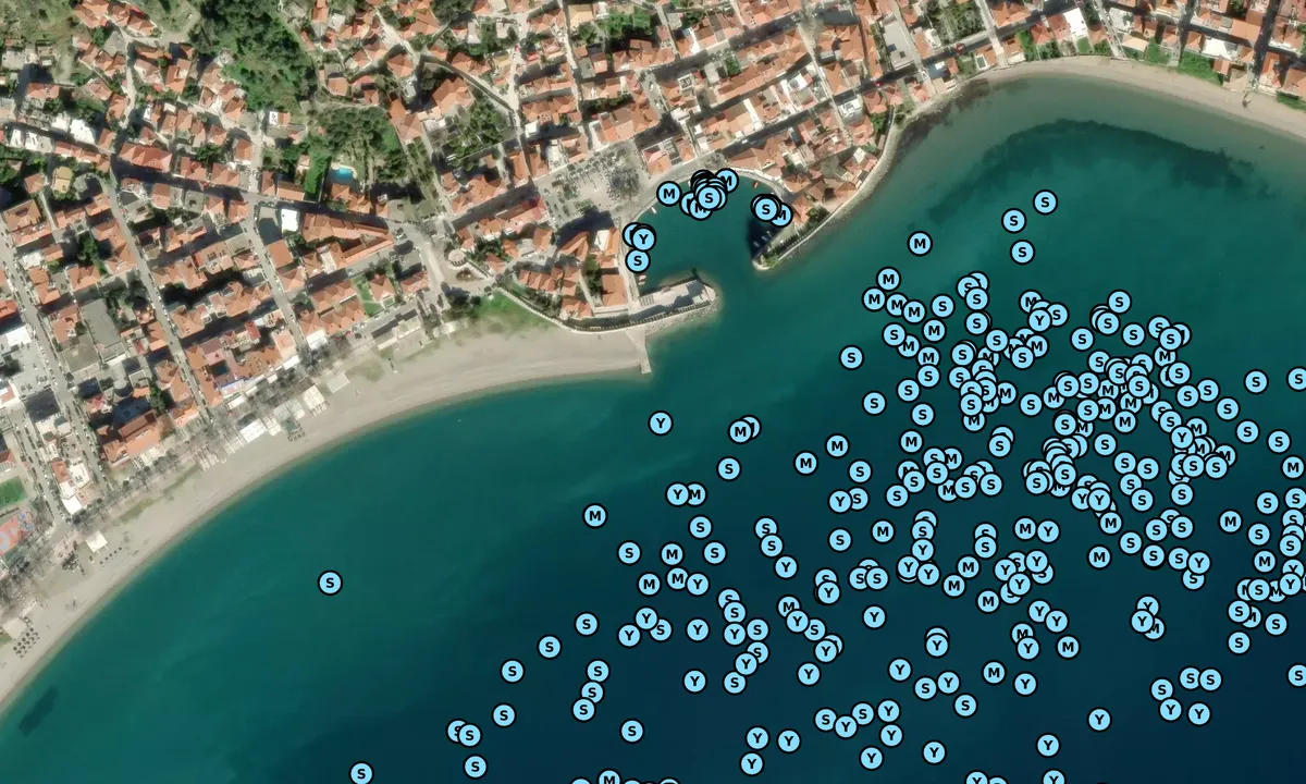 Satelite image of Nafpaktos Pontoon