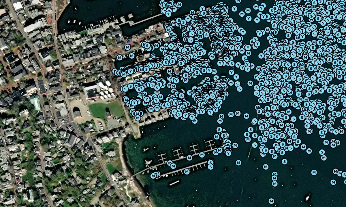 Satelite image of Nantucket Boat Basin