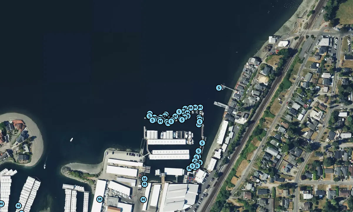 Satelite image of Narows marina