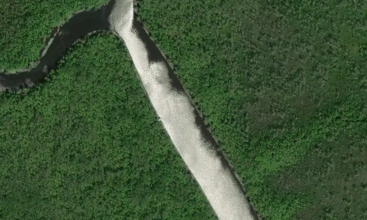 Satelite image of Natalbany River at Ponchatoula Creek