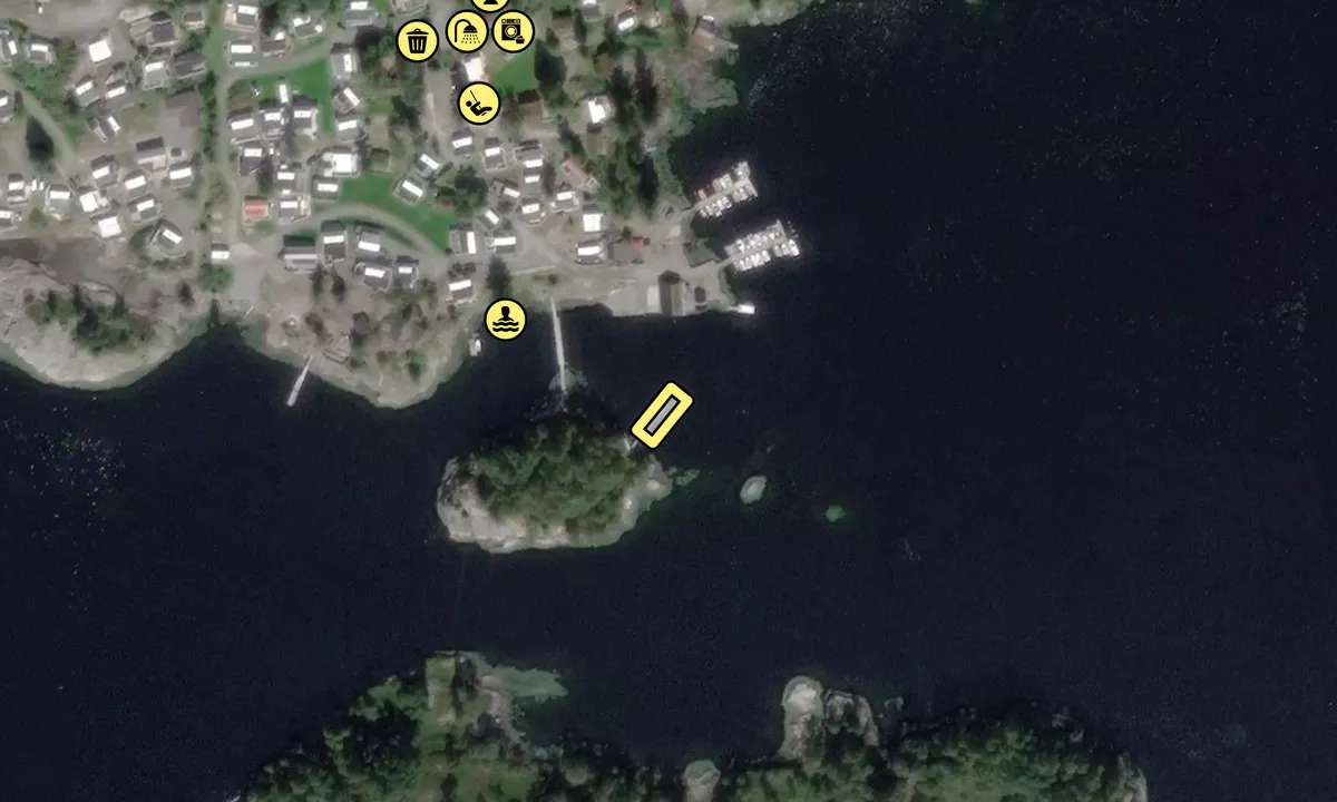 Satelite image of Nautesund Camping
