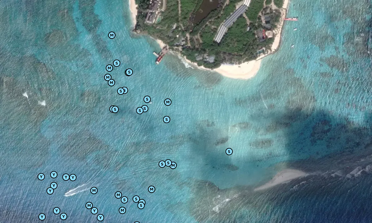 Satelite image of Necker Island