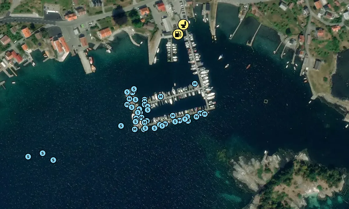 Satelite image of Nedstrand Båtforening