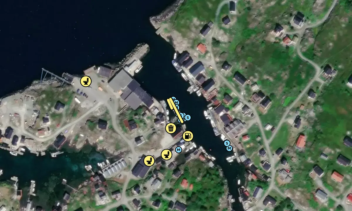 Satelite image of Neipskjæret Gjestebrygge Mausundvær