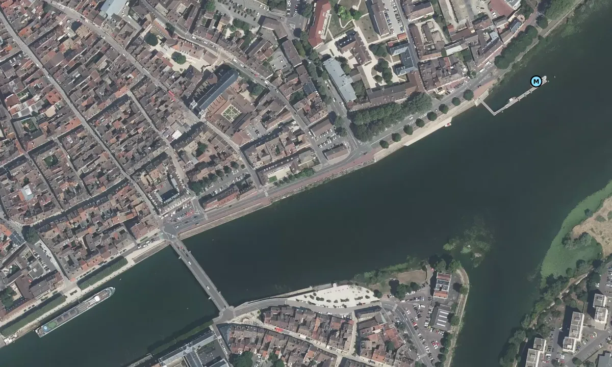 Satelite image of Neuer Stadt ponton chalon sur saone