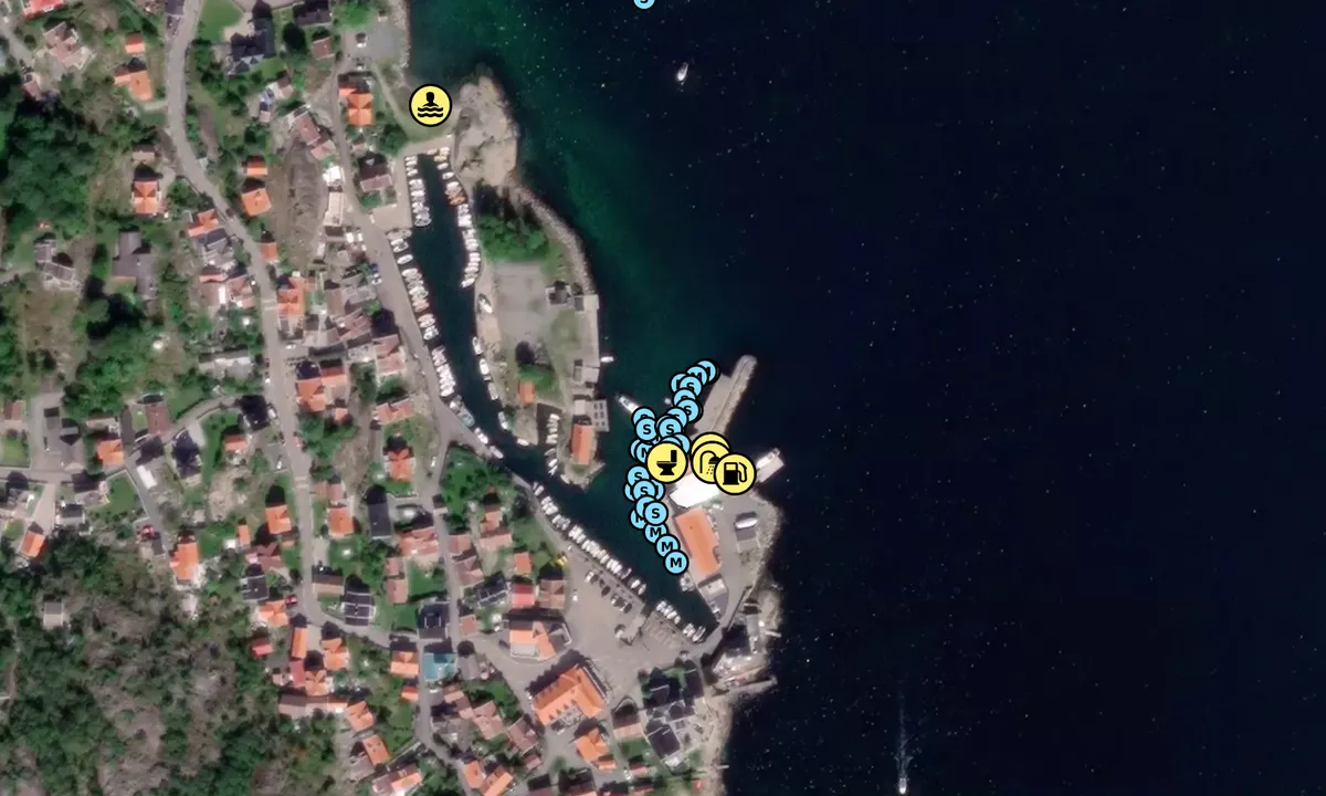 Satelite image of Nevlunghavn gjestehavn