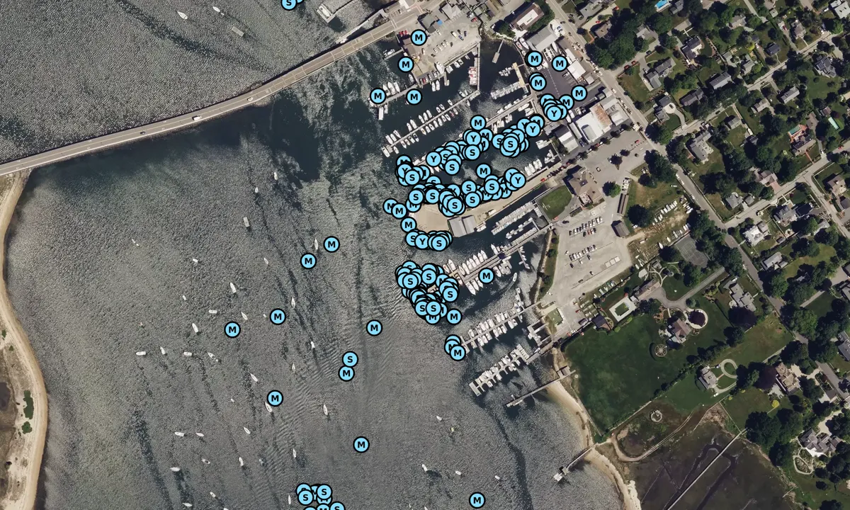 Satelite image of New Bedford Yacht Club - Dartmouth