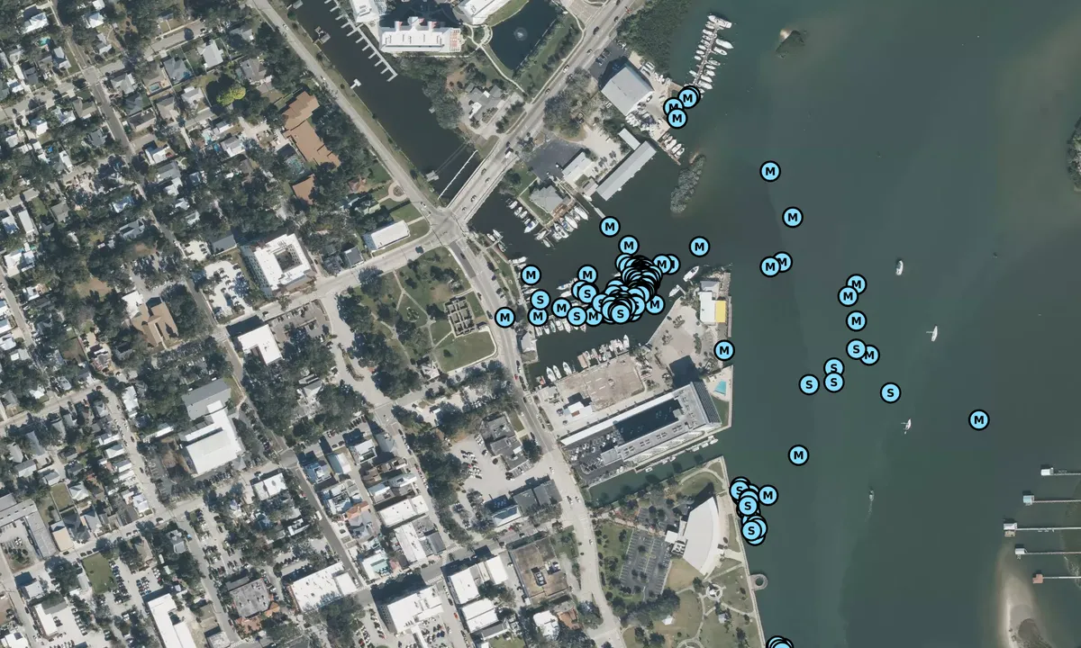 Satelite image of New Smyrna Beach City Marina