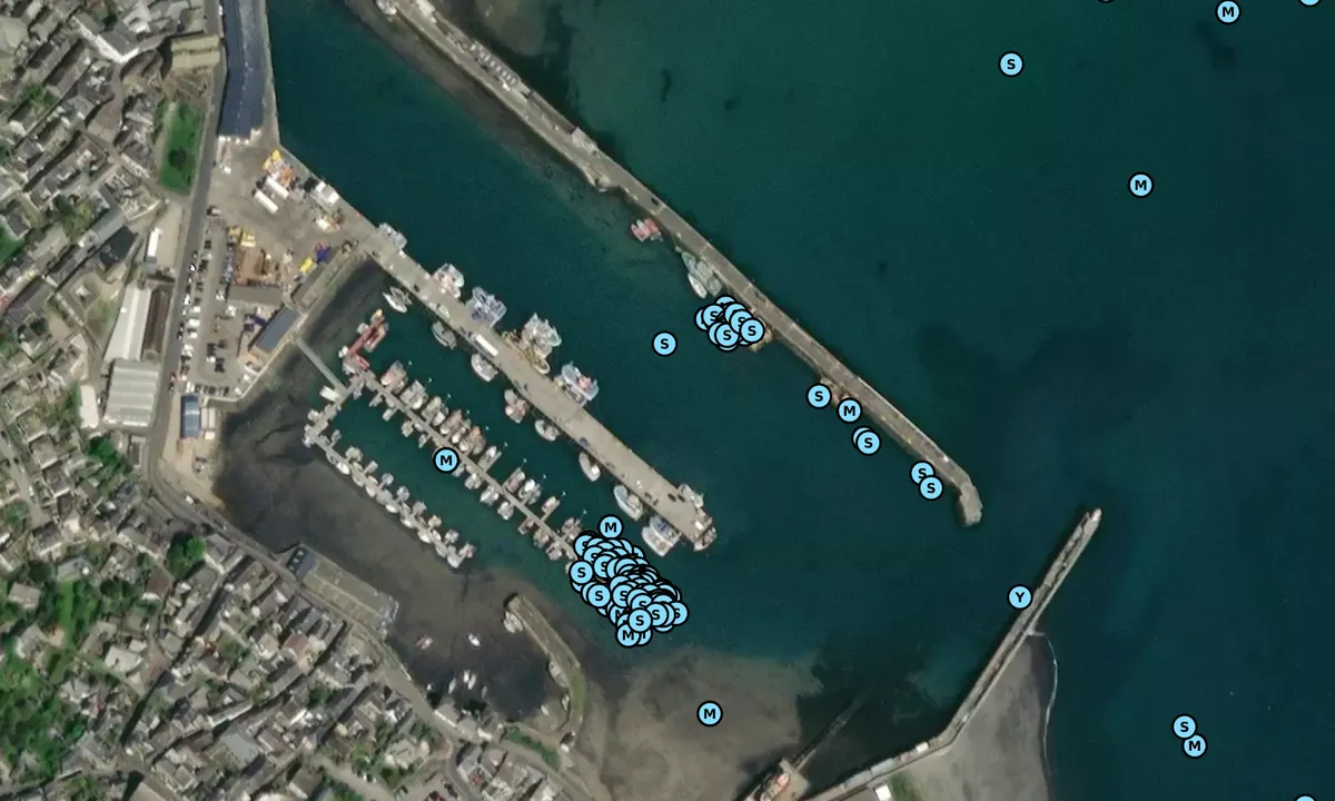 Satelite image of Newlyn Harbour - Penzance
