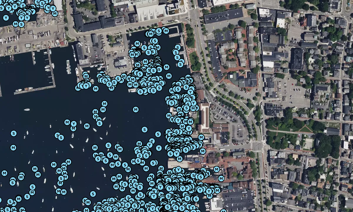 Satelite image of Newport Harbor Hotel and Marina