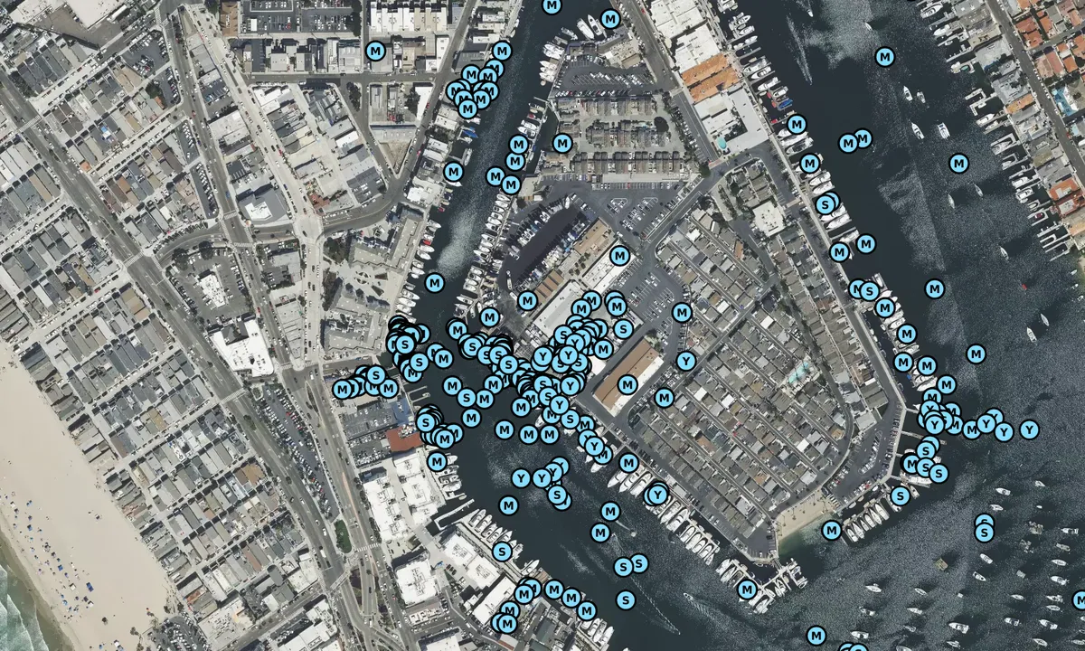 Satelite image of Newport Harbor Shipyard