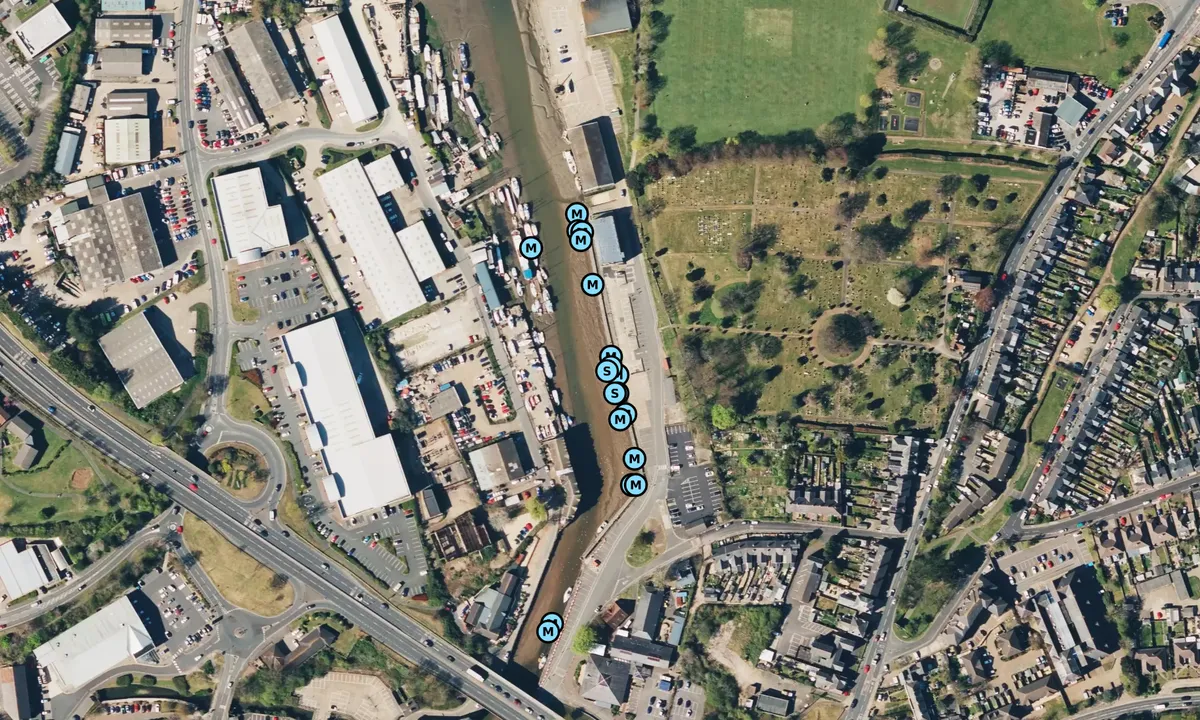 Satelite image of Newport Harbour - Isle of Wight