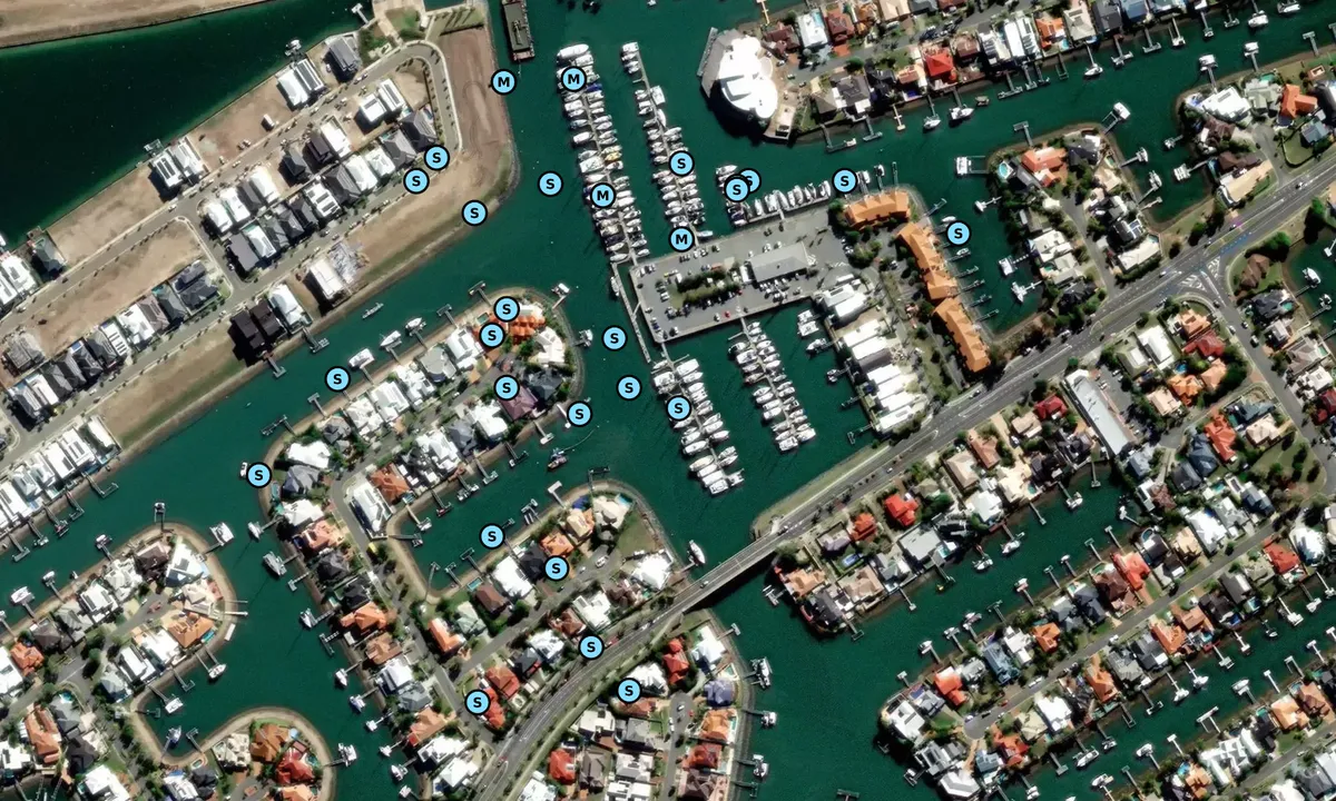 Satelite image of Newport Waterways Marina