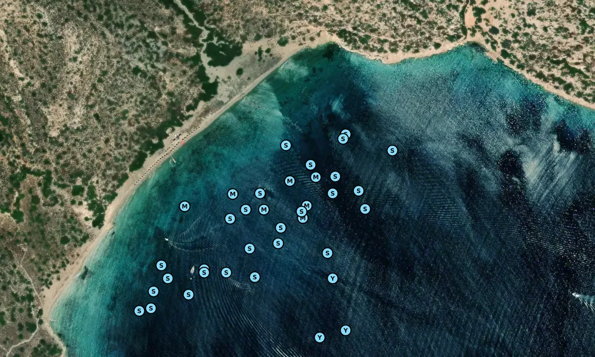 Satelite image of Nikouria Beach