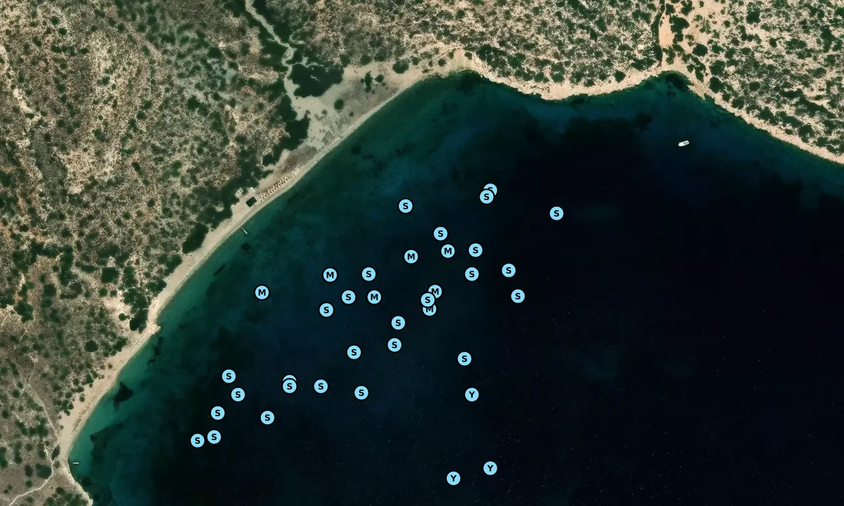 Satelite image of Nikouria Beach