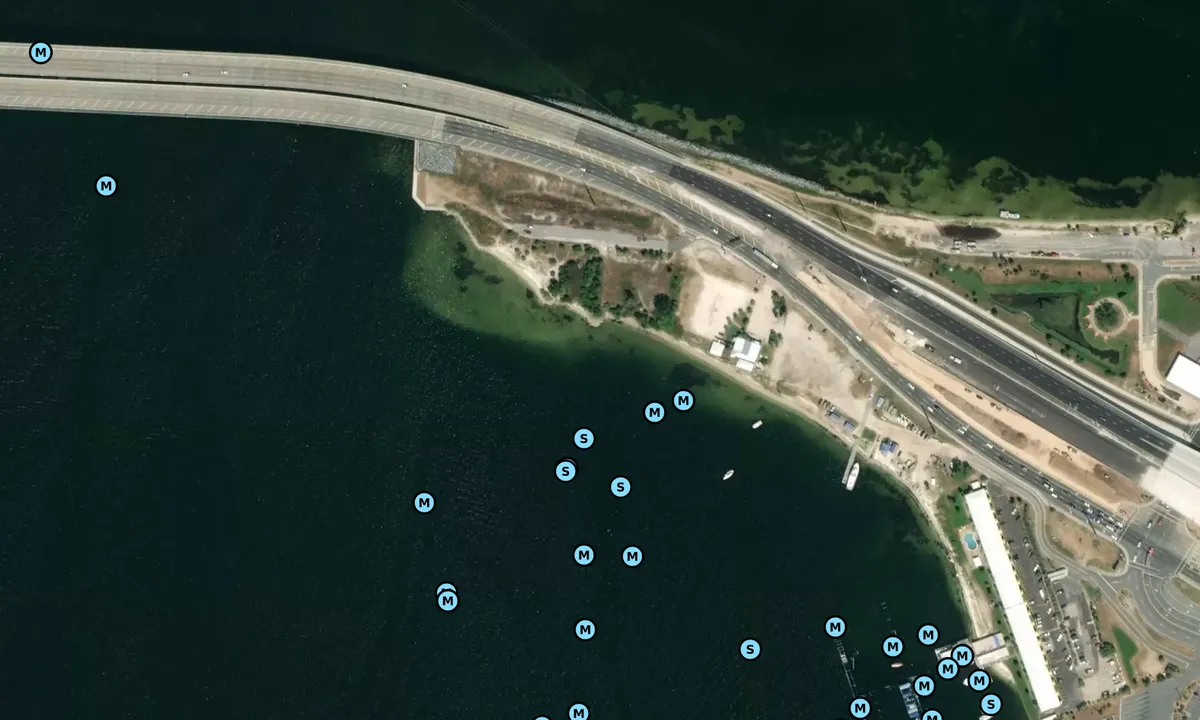 Satelite image of No Name Bar