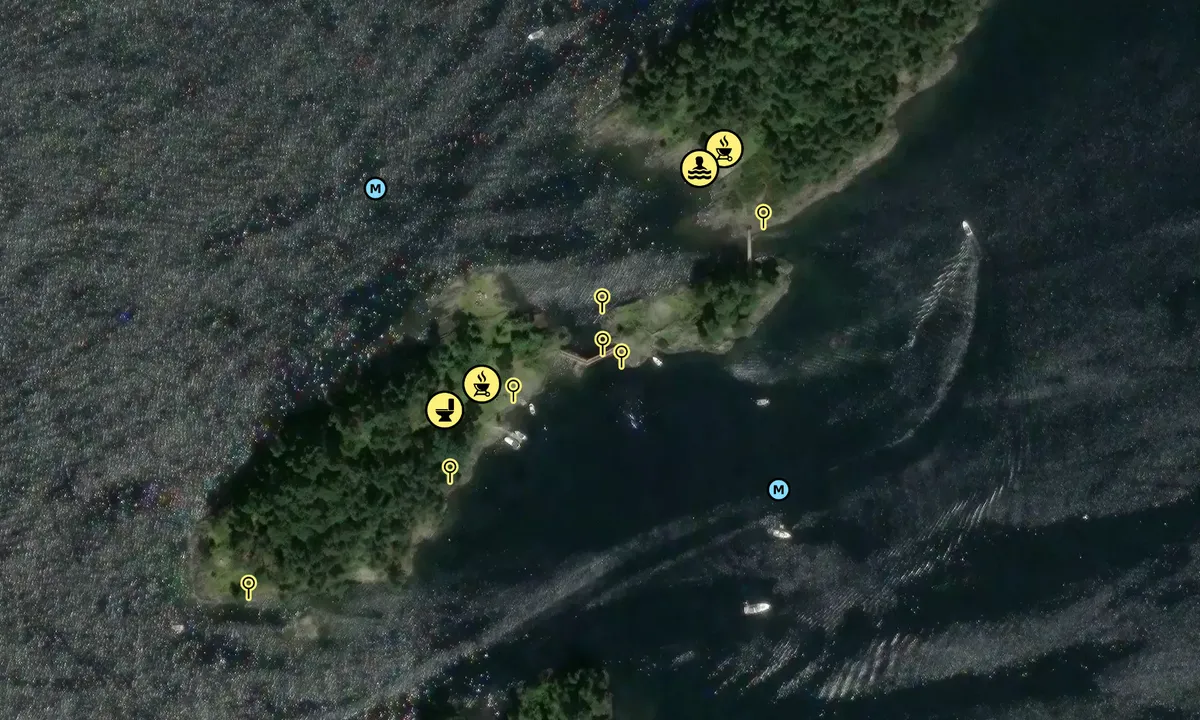 Satelite image of Nordåsvannet Marmorøyene