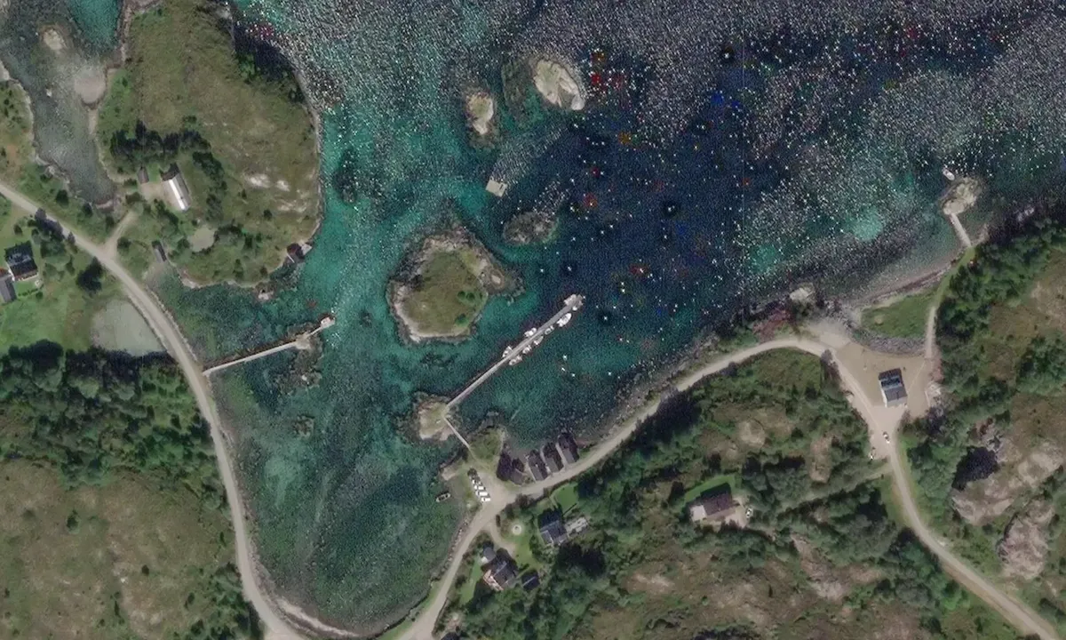 Satelite image of Nordbotn marina