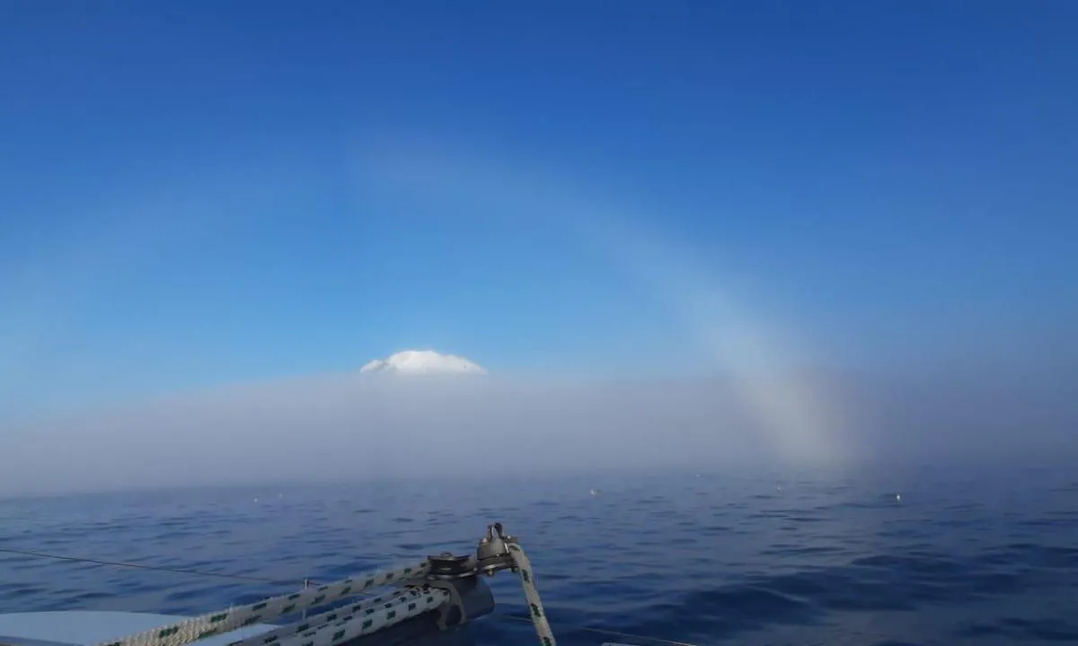 Approche : Vue à 0,5MN de Nordbukta.