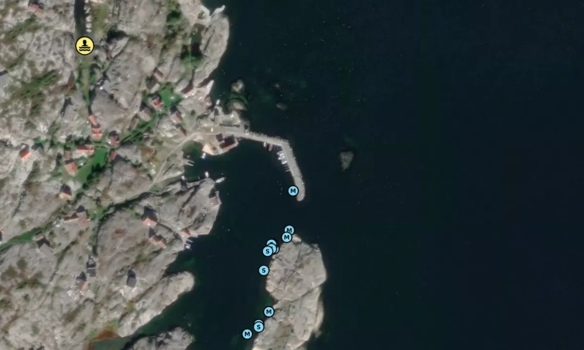 Satelite image of Nordre Lauer gjestehavn