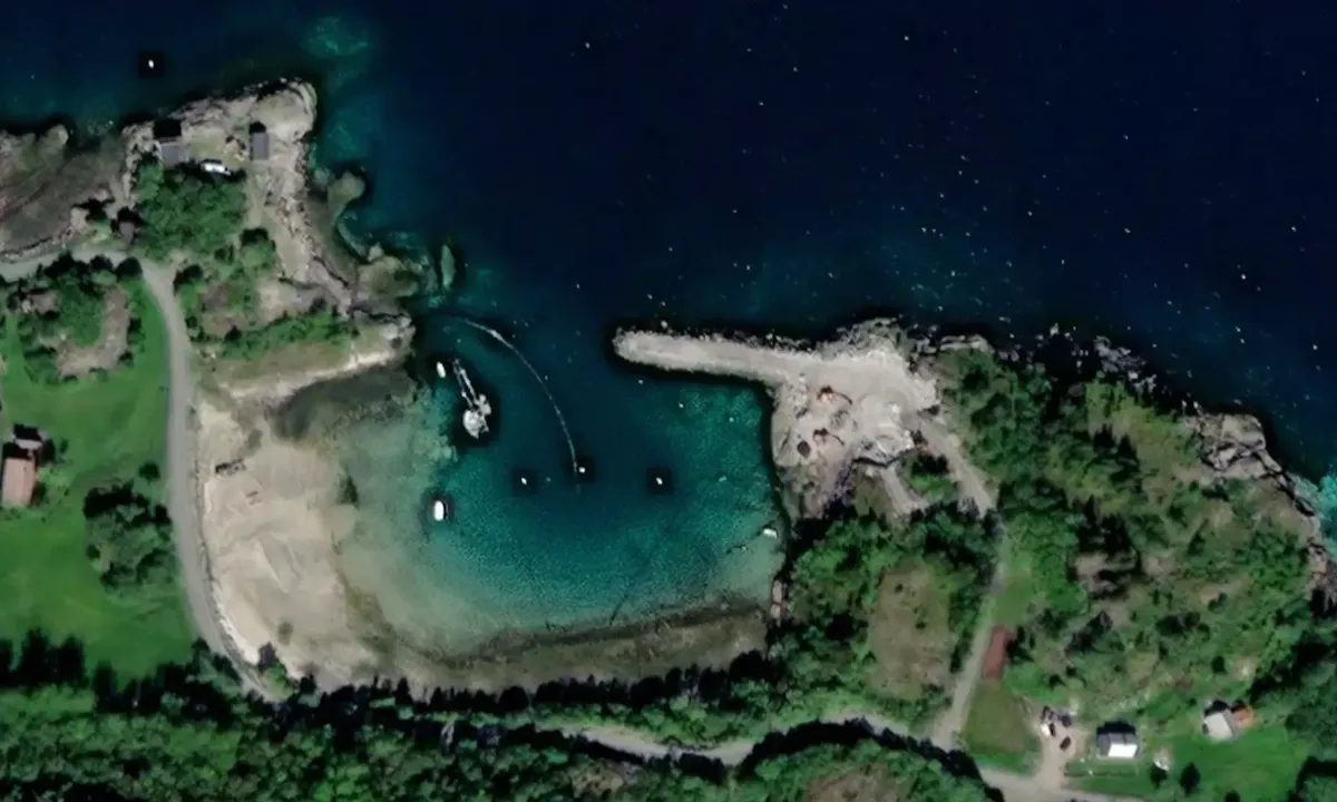 Satelite image of Nordværnes Båtforening