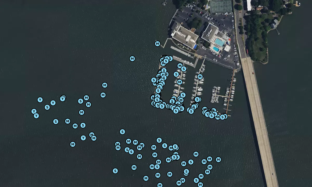 Satelite image of Norfolk Yacht and Country Club