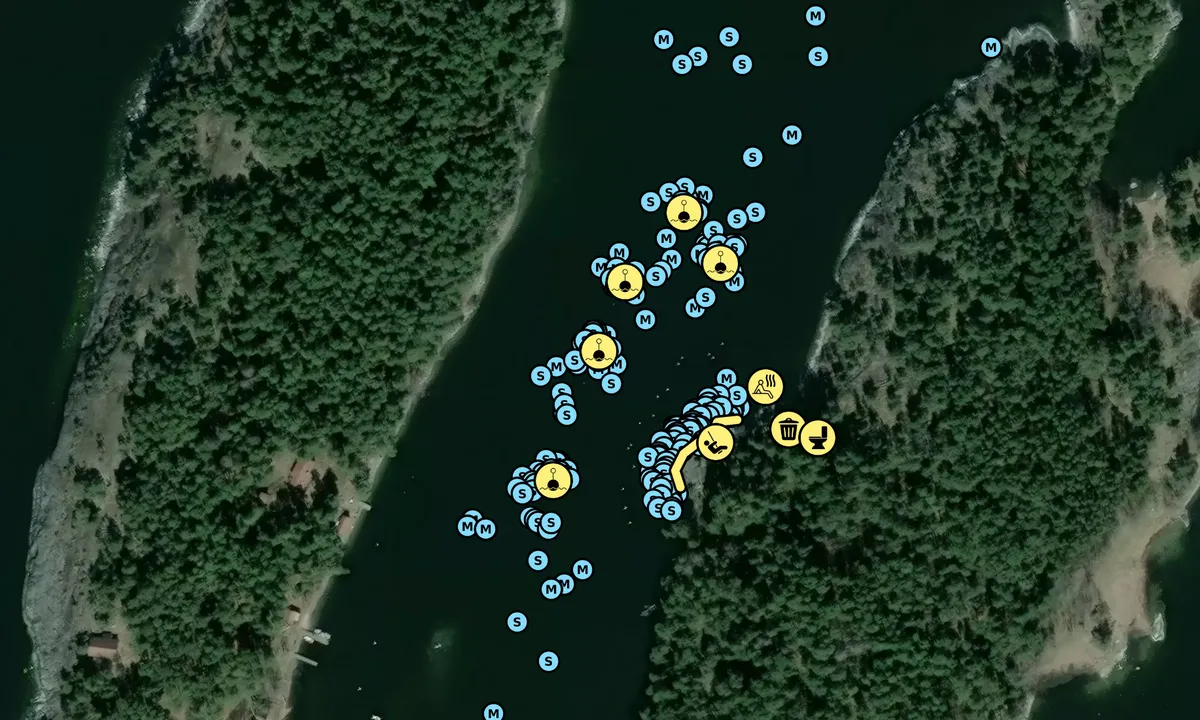 Satelite image of Norrviken - Kryssarklubbens Uthamn, Runmarö