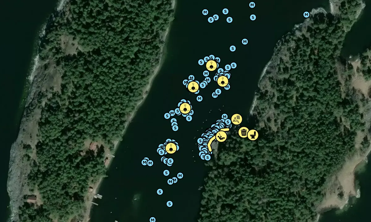 Satelite image of Norrviken - Kryssarklubbens Uthamn, Runmarö