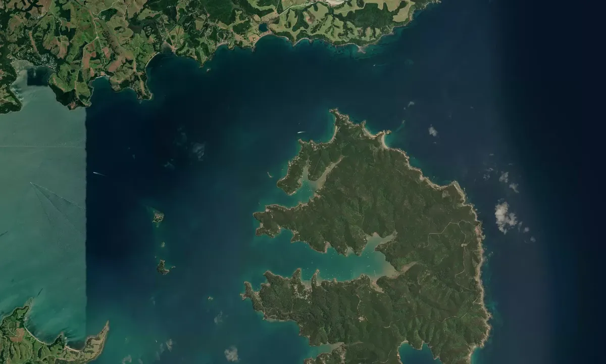 Flyfoto av North Cove - Kawau Island
