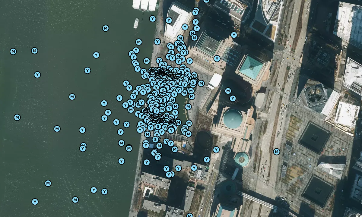 Satelite image of North Cove Marina - New York